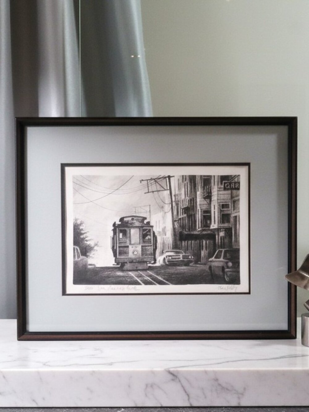 rare 1970'S John Kelly hand signed pencil sketch